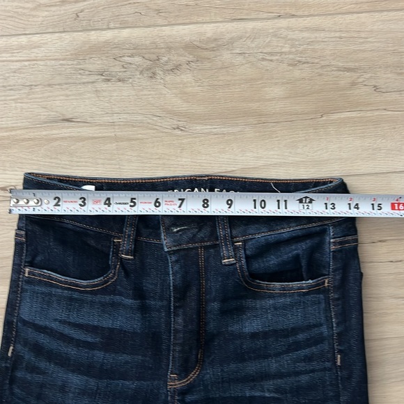 American Eagle Darker Wash Size 6 Next Level Stretch Hi-Rise Jegging X-Long - Picture 7 of 9